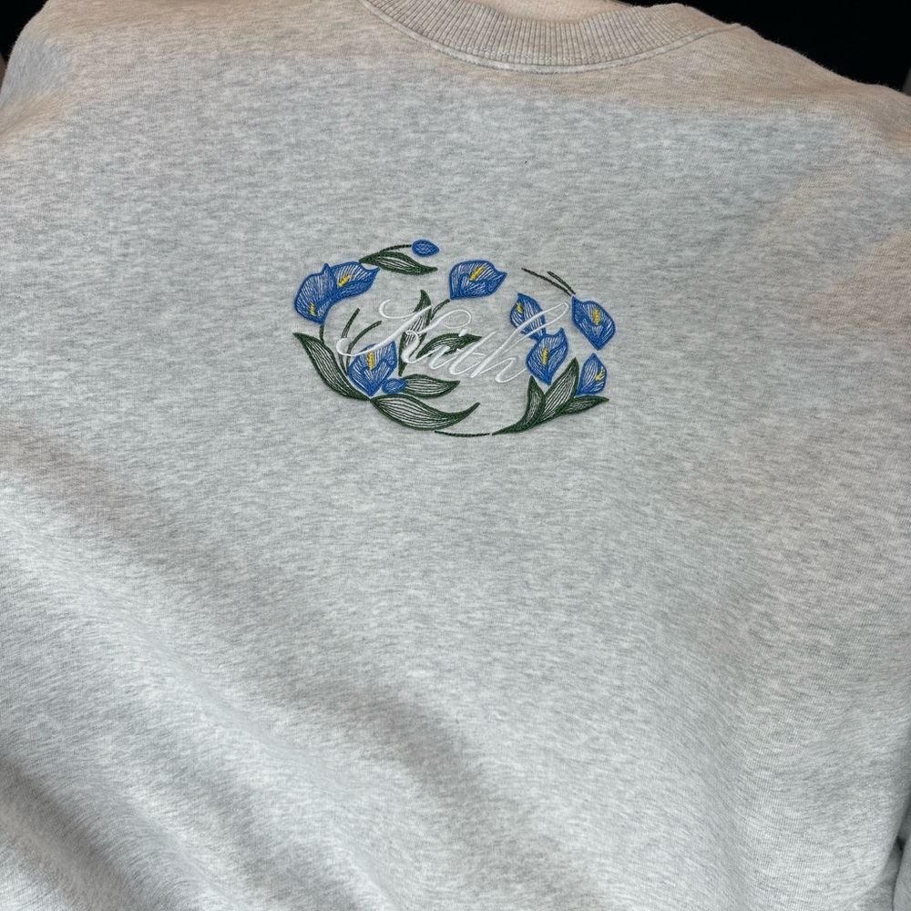 Kith logo floral crewneck